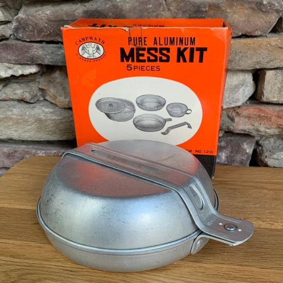 VTG Mess Kit Campways Aluminum Camping Boy Girl Scouts Harco - Picture 2 of 8